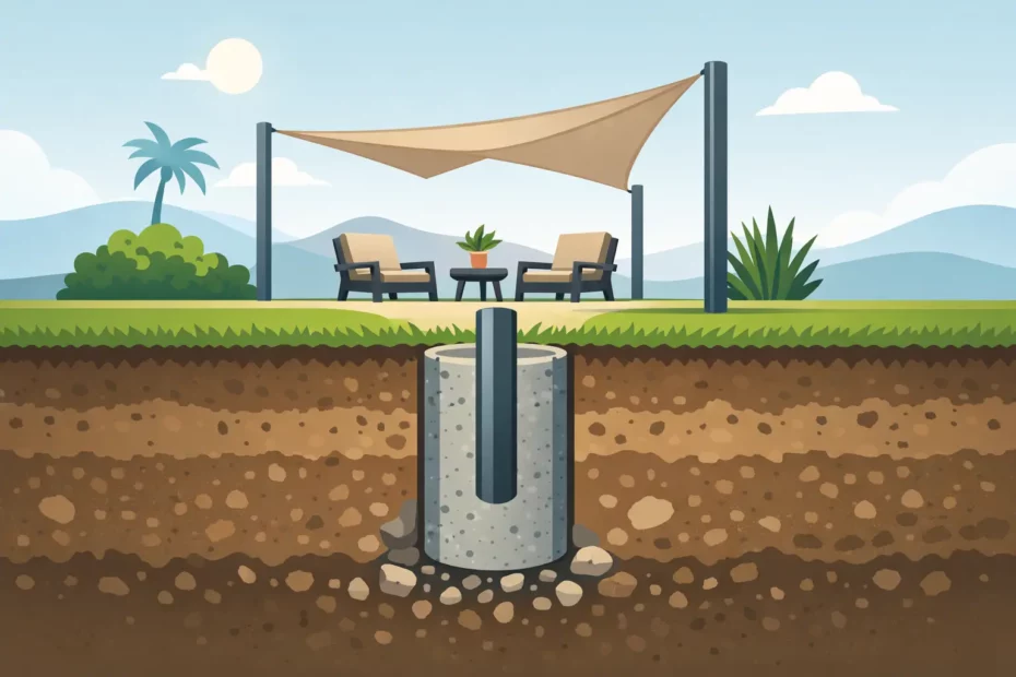 Shade Sail Post Footing Depth Explained