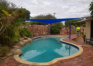 outdoor shade sails for swimming pools